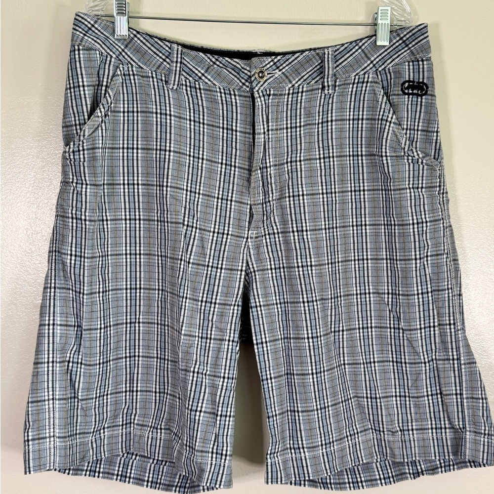 EKCO UNLTD. Vintage Plaid Shorts - Men's Size 36 - Skater Grunge Y2K